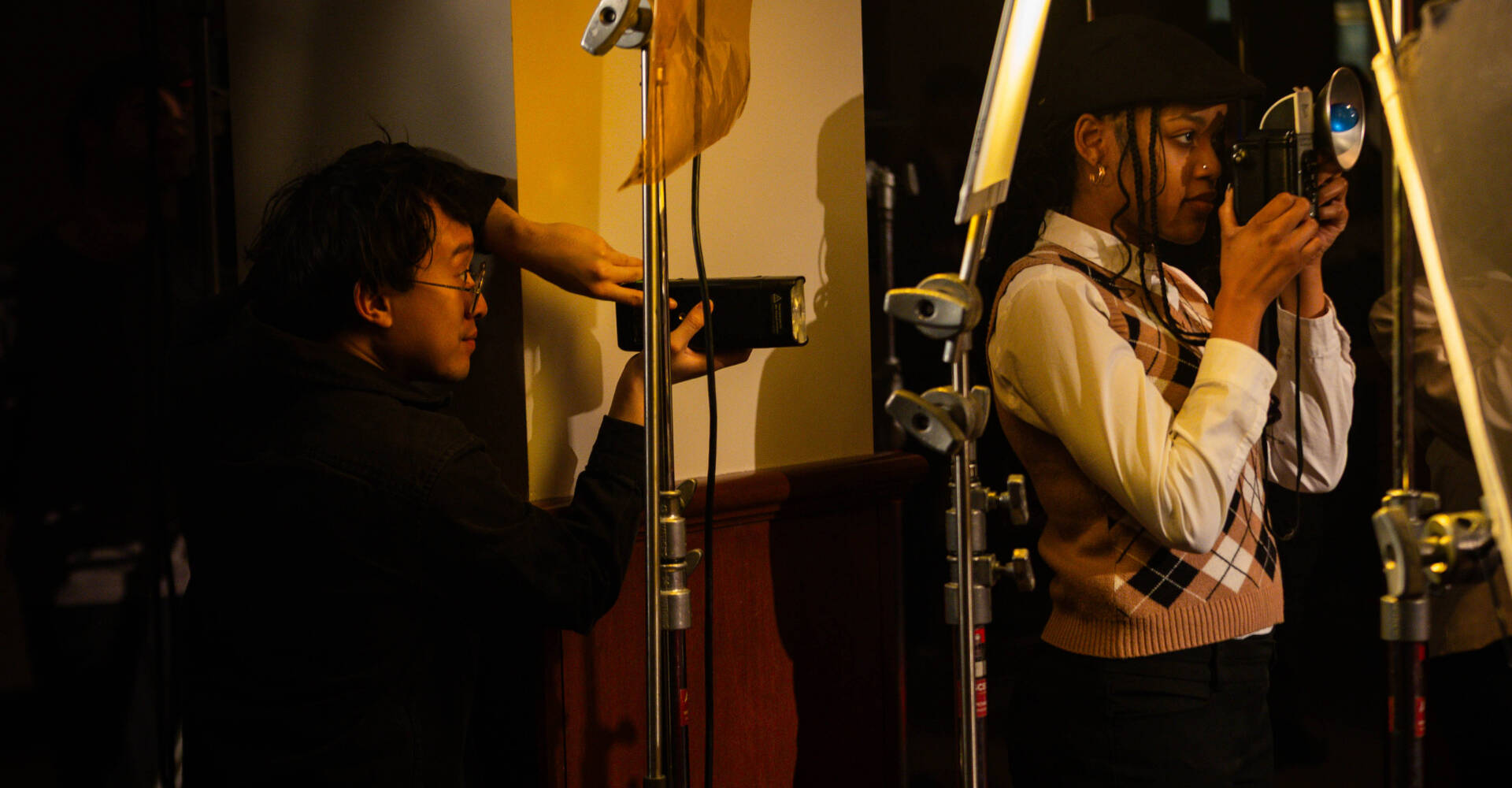 Promotions students filming
